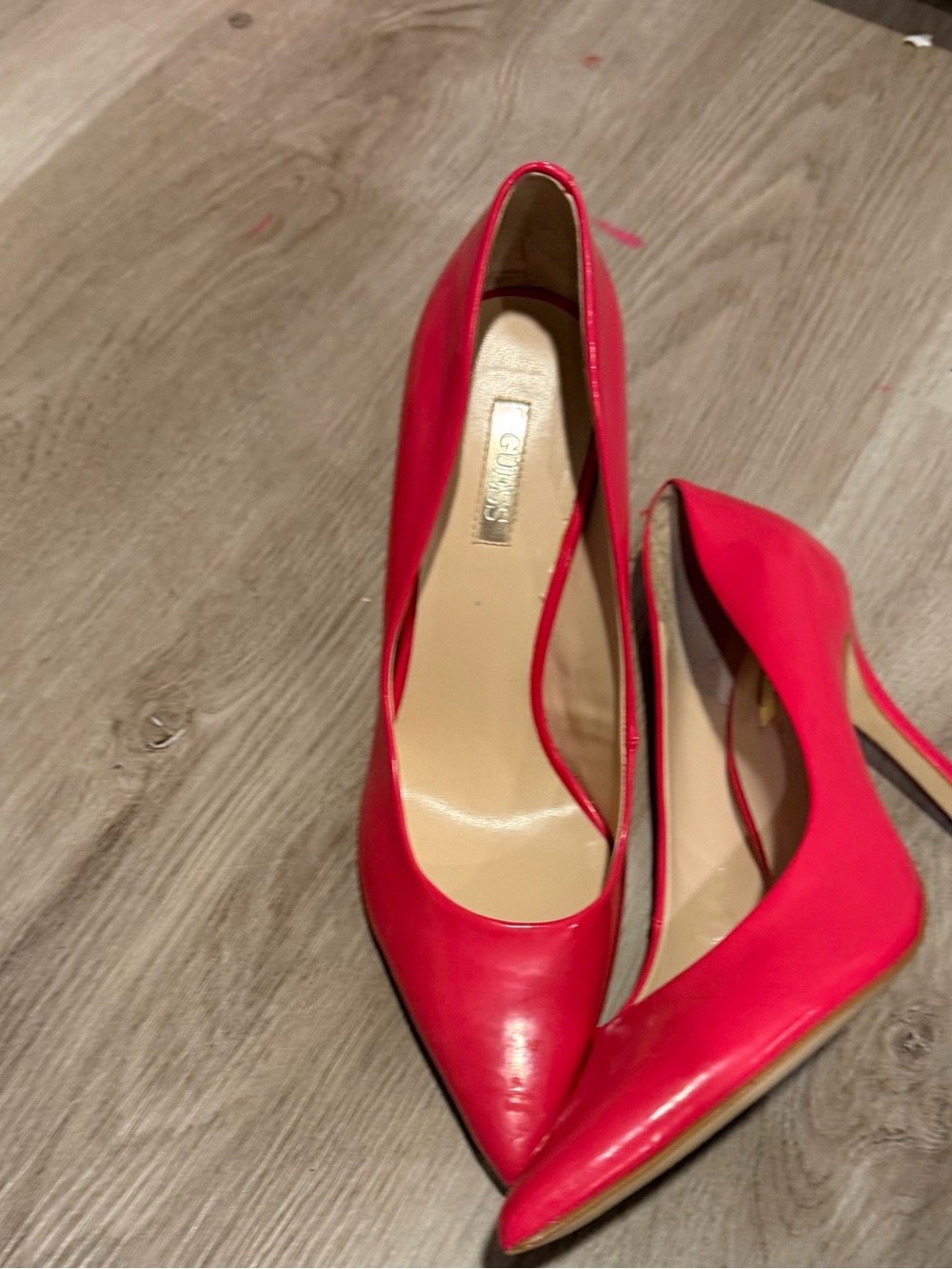 Guess Hot Pink Pointed Toe Stiletto Pumps - Picture 4 of 4